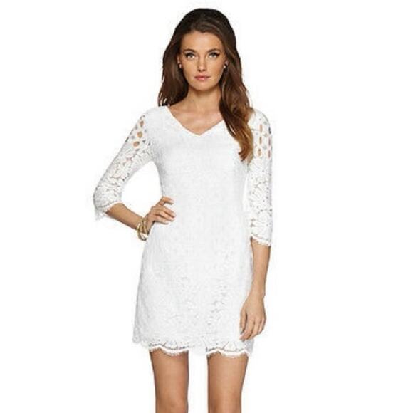 LILLY PULITZER Macon Resort White Dress Whitaker Lace Size 2 Bride Wedding - Picture 1 of 9